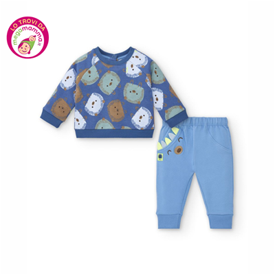 Set 2 pz Maglia e Pantalone in Felpa Hedgehog Forest - Tuc Tuc