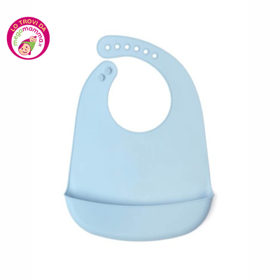 bavaglino celeste silicone - Kiokids